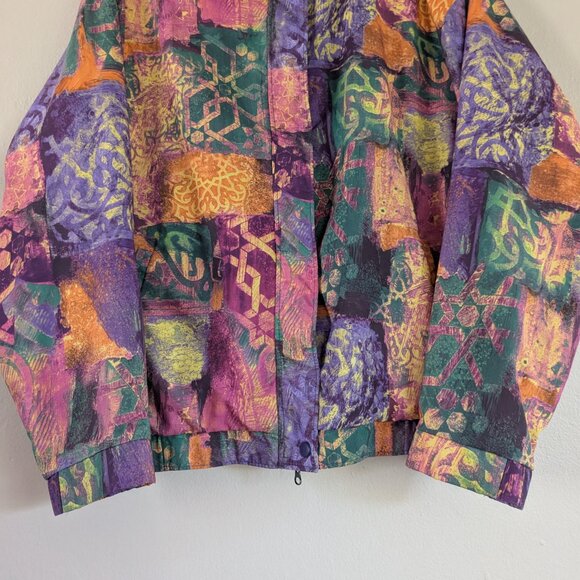 Vintage 90s Abstract Patchwork Forrester's GoreTex Jacket Gorpcore Granola M - Picture 4 of 14